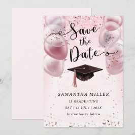Invitación Fiesta de Graduación Personalizada Guardar la Fech