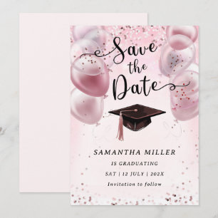 Invitación Fiesta de Graduación Personalizada Guardar la Fech