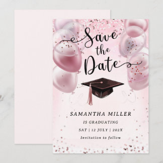 Invitación Fiesta de Graduación Personalizada Guardar la Fech