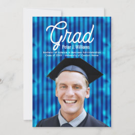 Invitación Fiesta de graduación personalizada para hombres co