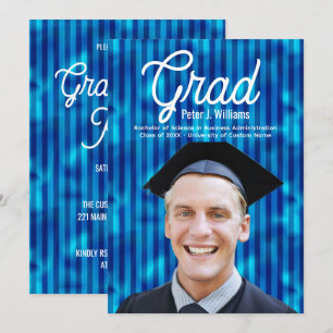 Invitación Fiesta de graduación personalizada para hombres co
