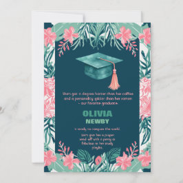 Invitación 🎓 Fiesta de Graduación Resplandor Acuarela