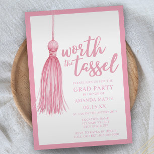 Invitación Fiesta de Graduación Rosa Vale la Pena