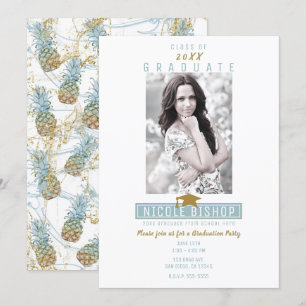 Invitación Fiesta de Graduación Salpicadura Tropical de Piña