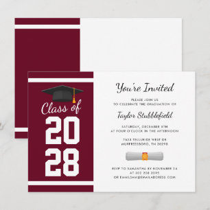 Invitación Fiesta de Graduación Simple 2025 Script Grad
