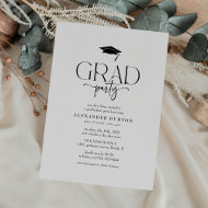 Invitación Fiesta de graduación simple GRAD
