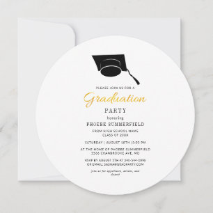 Invitación Fiesta de Graduación Simple Graduado Moderno 2026