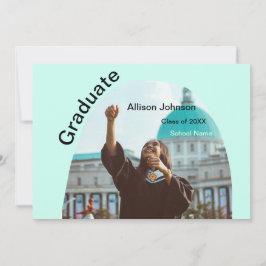 Invitación fiesta de graduación simple y elegante de fotograf