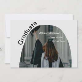 Invitación fiesta de graduación simple y elegante de fotograf