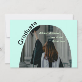 Invitación fiesta de graduación simple y elegante de fotograf