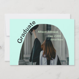 Invitación fiesta de graduación simple y elegante de fotograf