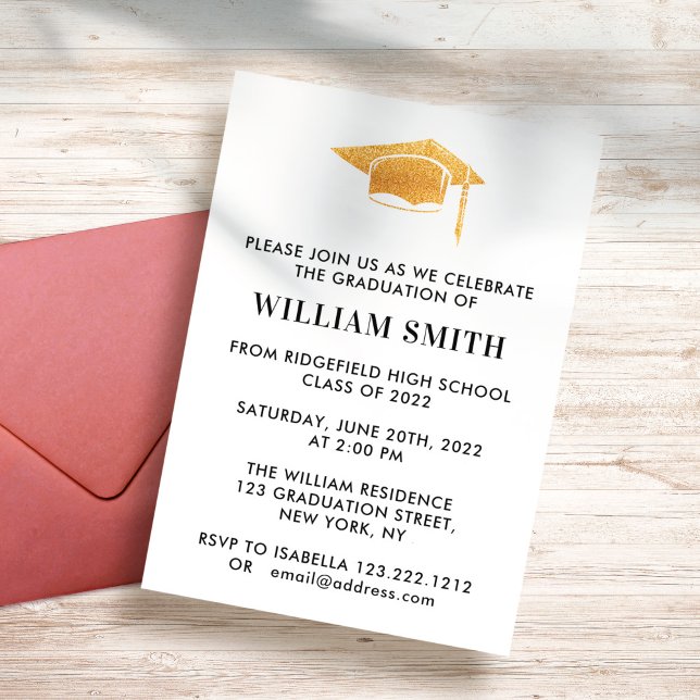 Invitación Fiesta De Graduación Simple Y Moderna (Subido por el creador)