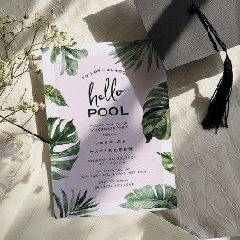 Invitación Fiesta de graduación tropical de verano para chica