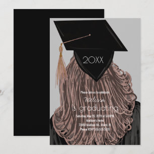 Invitación Fiesta de graduación universitaria de escuela secu