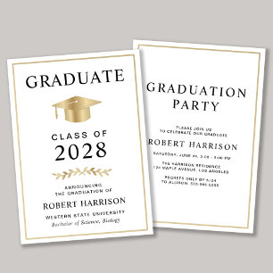 Invitación Fiesta de graduación universitaria elegante