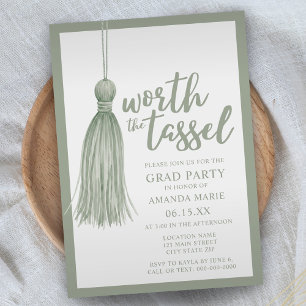 Invitación Fiesta de Graduación Verde Menta 'Vale la Pena el