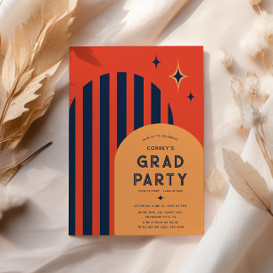 Invitación Fiesta de Graduación Vintage Retro
