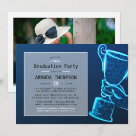 Invitación Fiesta de Graduación Virtual Futurista con Resplan