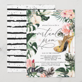 Invitación Fiesta de Graduación Virtual | Monstera Tropical E