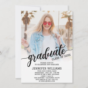 Invitación Fiesta de Graduado de Foto Graduada