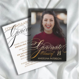 Invitación Fiesta de graduados de la categoría clásica Faux G
