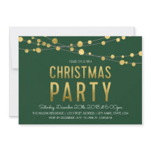 Fiesta de Green Faux Gold Strings of Lights Navida