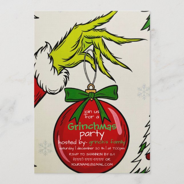 Invitación Fiesta de Grinchmas  (Anverso)