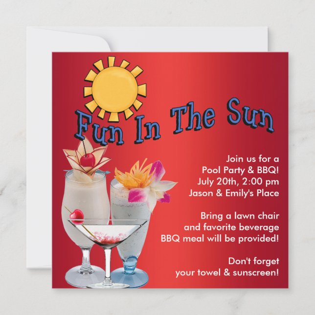 Invitación Fiesta de grupo de adultos BBQ (Anverso)