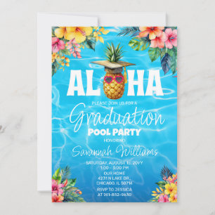 Invitación Fiesta de grupo de graduación hawaiano Cumpleaños