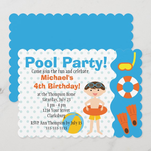 Invitación Fiesta de grupo de Personalizable (Anverso / Reverso)