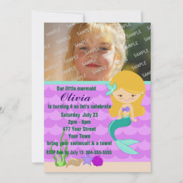 Invitación Fiesta de grupo de sirenas verdes
