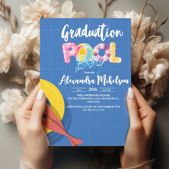 Invitación Fiesta de grupo de verano de graduación (Subido por el creador)