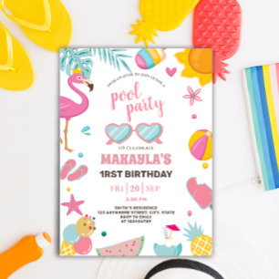 Invitación Fiesta de grupo   Moderna fiesta de cumpleaños tem