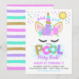 Invitación Fiesta de grupos de unicornio