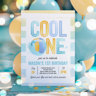 Invitación Fiesta de Guay One Pool Beach Fiesta de cumpleaños