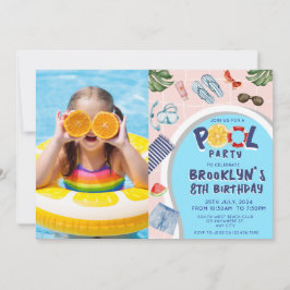 Invitación Fiesta de Guay Pool Foto Cumpleaños