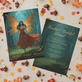 Invitación Fiesta de hadas de otoño encantado de Friendsgivin