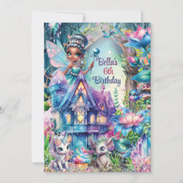 Invitación Fiesta de Hadas del Bosque de Cristal