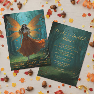 Invitación Fiesta de Hadas Encantadas de Acción de Gracias de