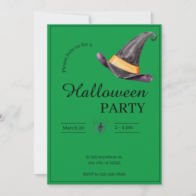 Invitación Fiesta de Halloween (Anverso)