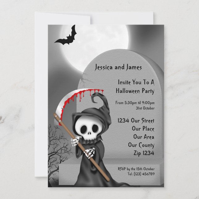 Invitación Fiesta de Halloween (Anverso)