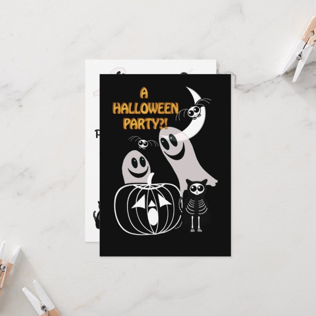 Invitación Fiesta de Halloween (Anverso/Reverso In Situ)
