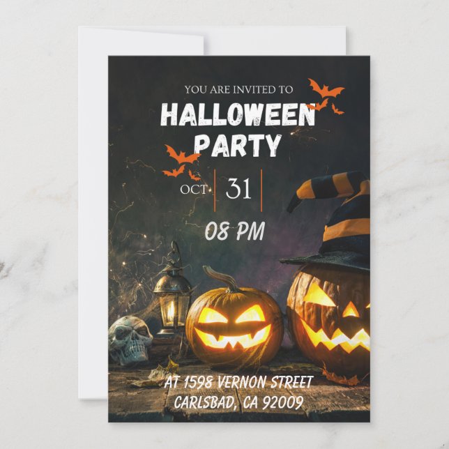 Invitación Fiesta de Halloween (Anverso)