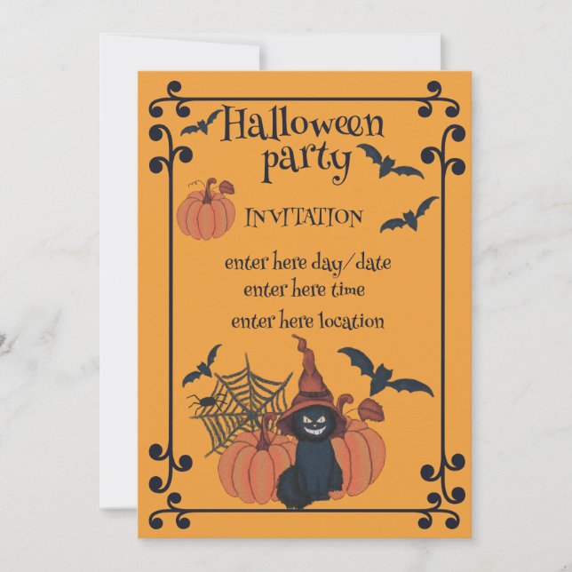 Invitación Fiesta de Halloween (Anverso)