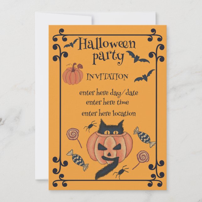 Invitación Fiesta de Halloween (Anverso)