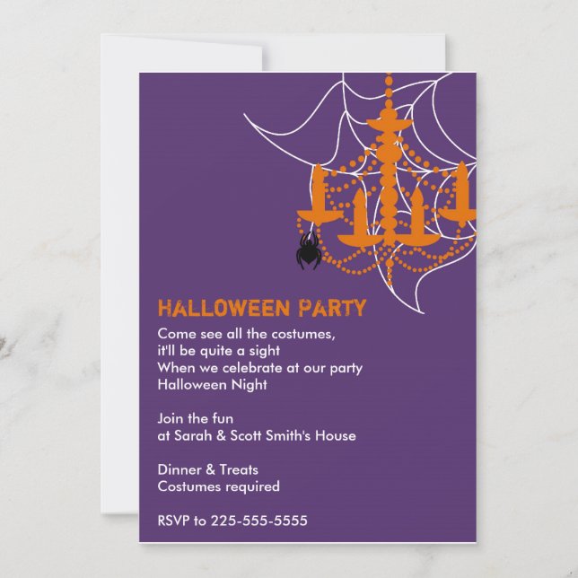 Invitación Fiesta de Halloween (Anverso)