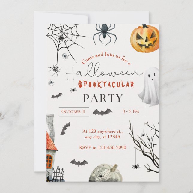 Invitación Fiesta de Halloween (Anverso)
