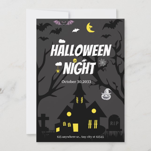 Invitación Fiesta de Halloween (Anverso)