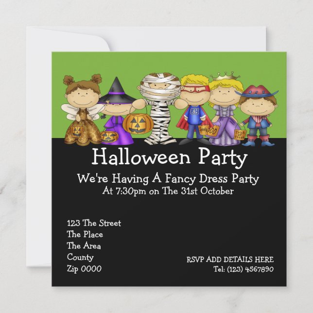 Invitación Fiesta de Halloween (Anverso)