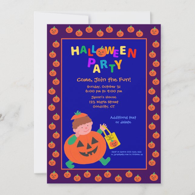 Invitación Fiesta de Halloween (Anverso)